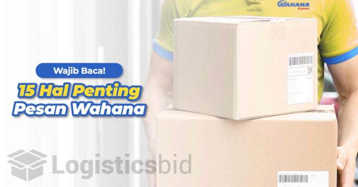 Informasi detail pengiriman paket Wahana