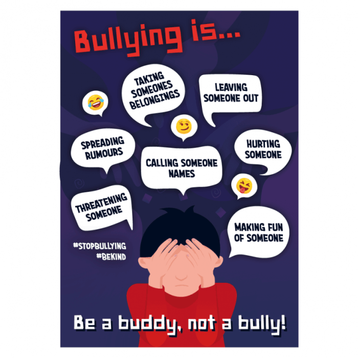 Contoh poster stop bullying dengan tema persahabatan