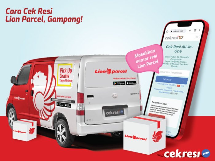 Cek ongkir Lion Parcel dengan estimasi waktu pengiriman