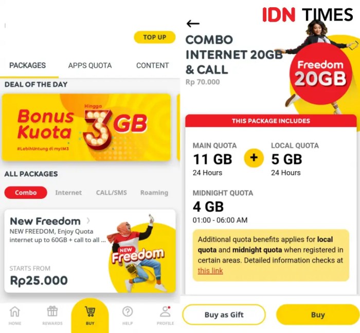 Indosat kuota cek ooredoo