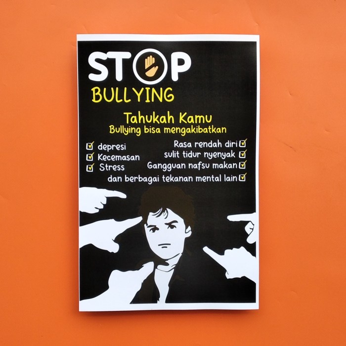 Contoh poster stop bullying dengan tema persahabatan