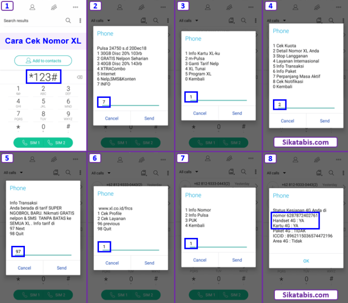 Nomor cek kode cepat sikatabis informasi tekan telpon muncul