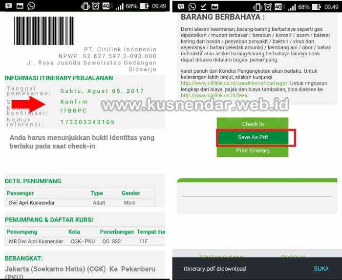 Mengatasi masalah saat check in Citilink online