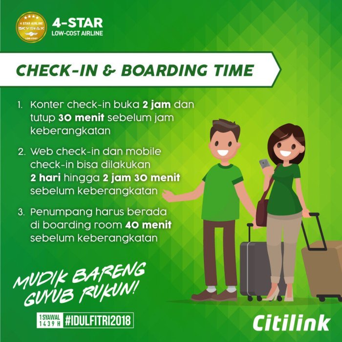 Keuntungan check in Citilink online lebih awal