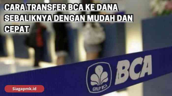 Tips aman transfer dana dari BCA ke Dana