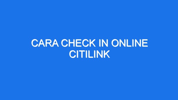 Mengatasi masalah saat check in Citilink online