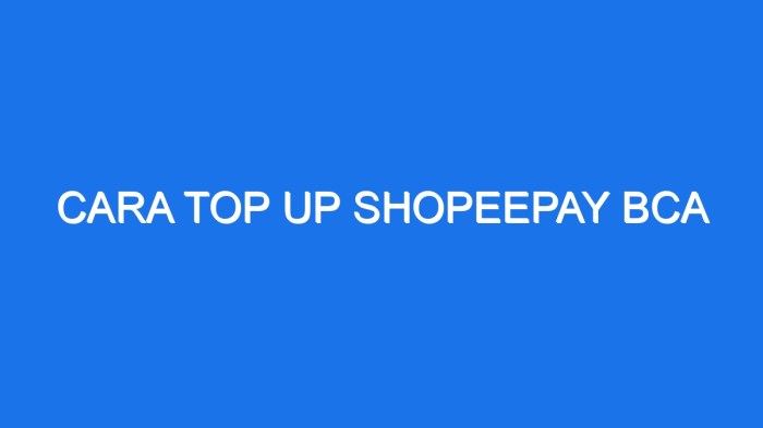 Cara Top Up Shopeepay Dengan Kartu Debit Bca