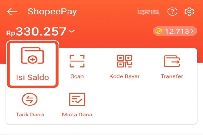 Cara top up ShopeePay dengan kartu debit BCA