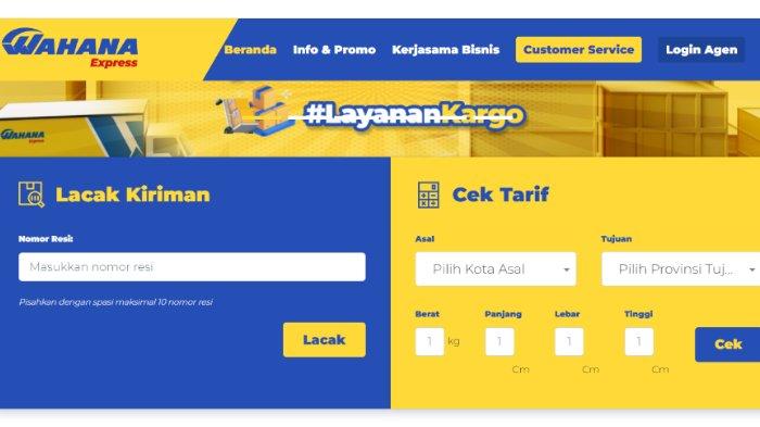 Lacak paket Wahana melalui website resmi dan aplikasi