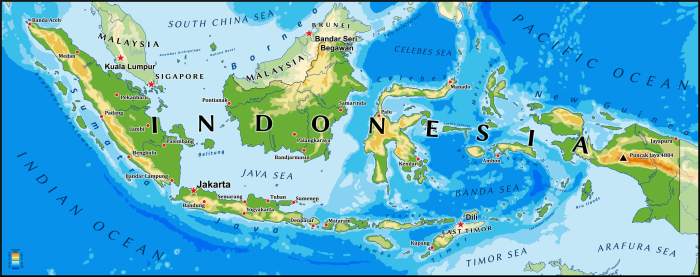 Peta Indonesia interaktif dengan informasi geografis